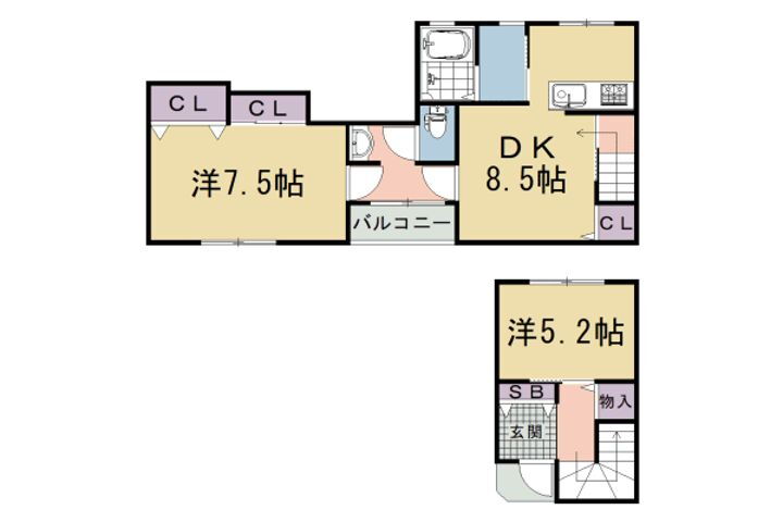 京都府京都市右京区太秦乾町 賃貸アパート