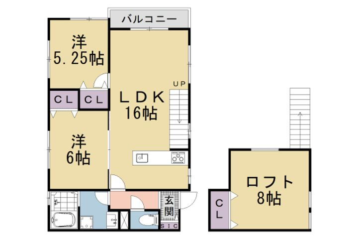 滋賀県大津市唐崎１丁目 賃貸アパート