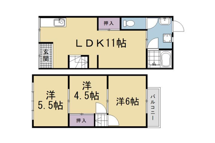 京都府宇治市小倉町南堀池 賃貸一戸建て