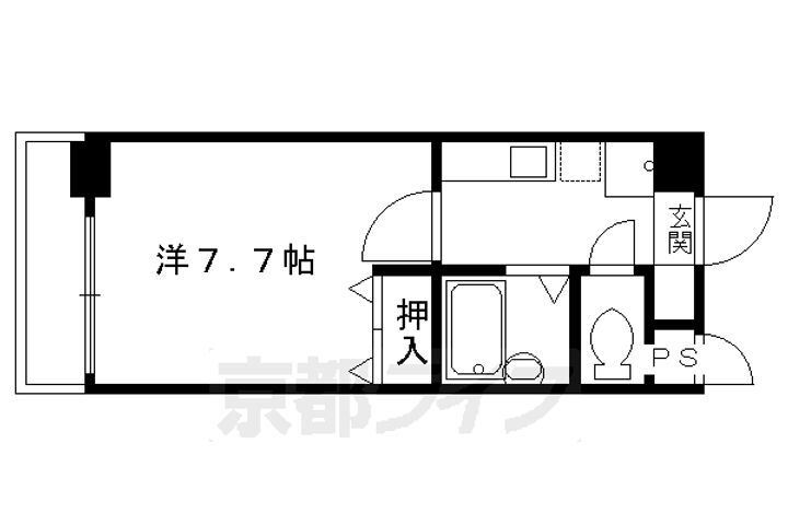 京都府京都市右京区西京極堤外町 西京極駅 1K マンション 賃貸物件詳細