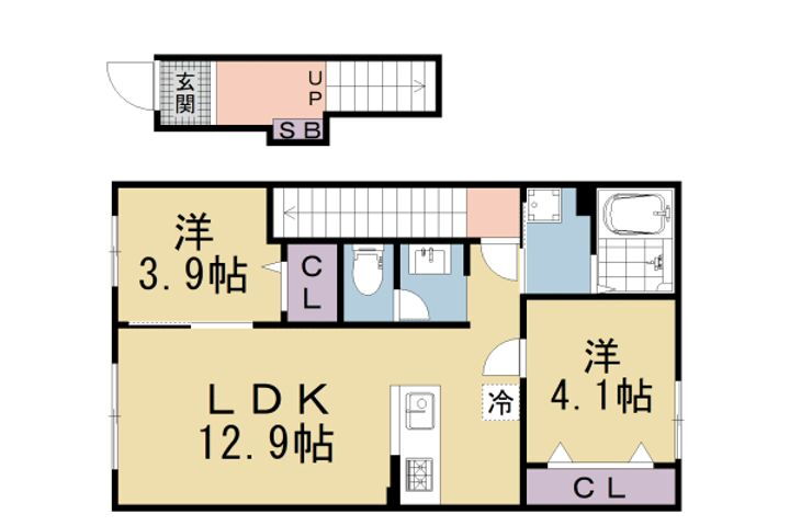 滋賀県大津市真野５丁目 賃貸アパート