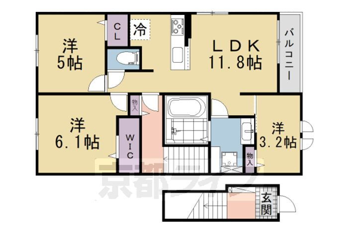 京都府綴喜郡井手町大字多賀 賃貸アパート