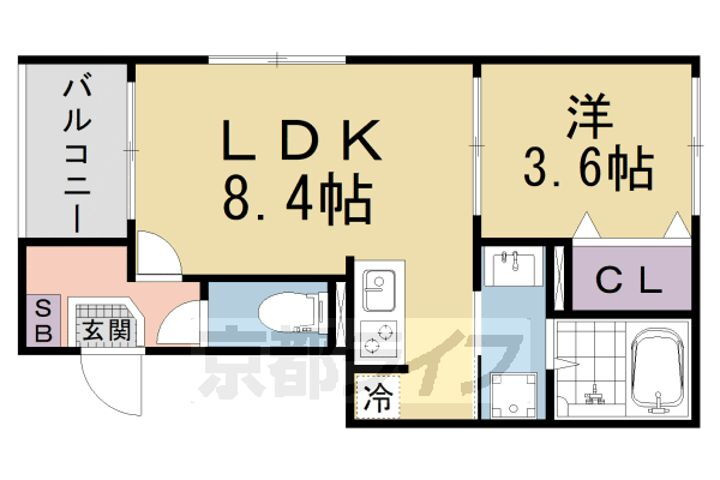 京都府京都市山科区竹鼻立原町 賃貸アパート