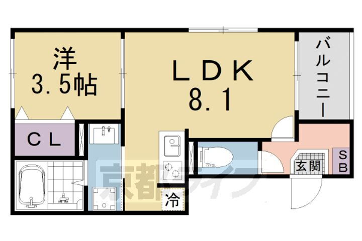 京都府京都市山科区竹鼻立原町 賃貸アパート