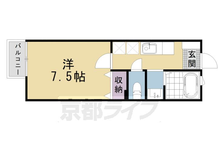 京都府京都市下京区七条御所ノ内南町 西大路駅 1K アパート 賃貸物件詳細