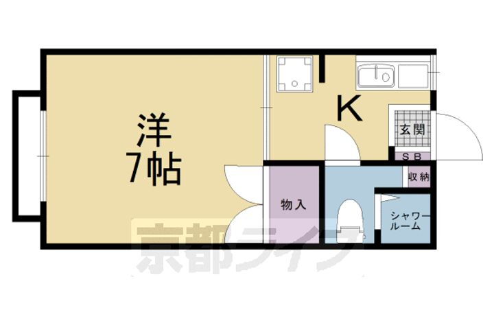 京都府京都市右京区常盤出口町 花園駅 1K アパート 賃貸物件詳細