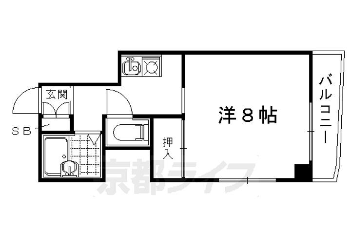 京都府京都市右京区西院乾町 西院駅 1K マンション 賃貸物件詳細