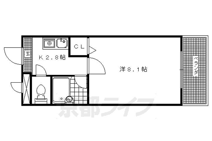 京都府京都市右京区西院西寿町 西院駅 1K マンション 賃貸物件詳細