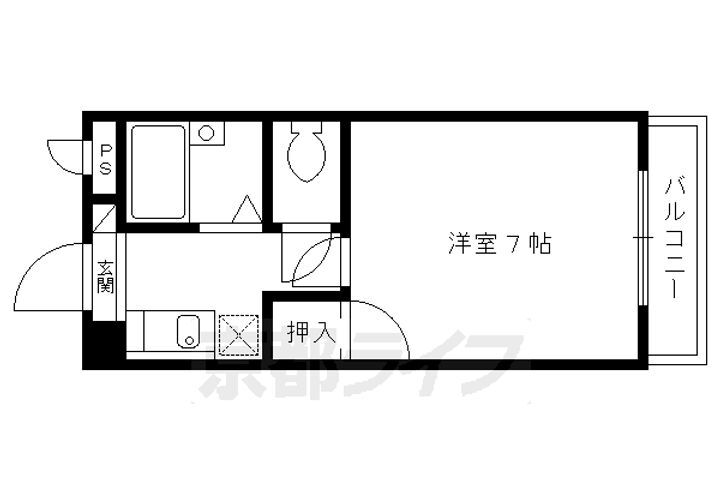 京都府京都市中京区聚楽廻西町 二条駅 1K マンション 賃貸物件詳細