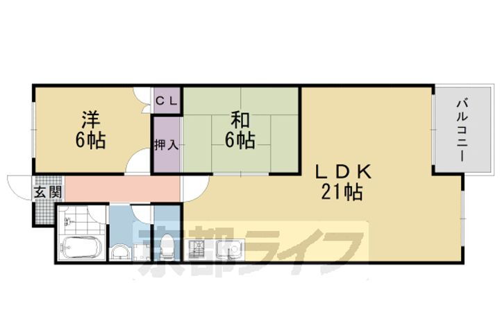 京都府京都市下京区七条御所ノ内北町 西大路駅 2LDK マンション 賃貸物件詳細
