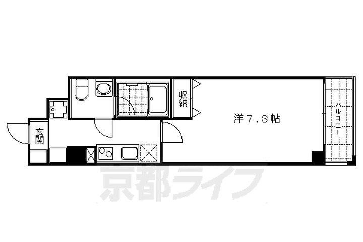 京都府京都市下京区綾大宮町 大宮駅 1K マンション 賃貸物件詳細