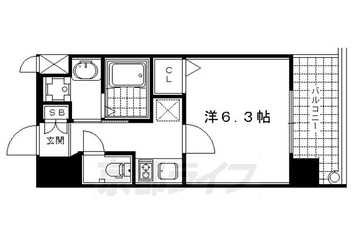 京都府京都市下京区岩上通高辻下る吉文字町 大宮駅 1K マンション 賃貸物件詳細