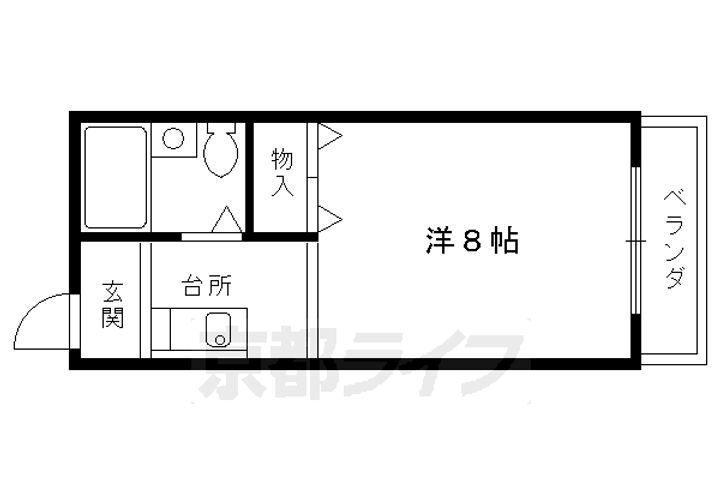 京都府京都市北区紫竹下緑町 北大路駅 1K マンション 賃貸物件詳細