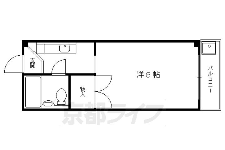 京都府京都市左京区田中西高原町 茶山・京都芸術大学駅 1K マンション 賃貸物件詳細