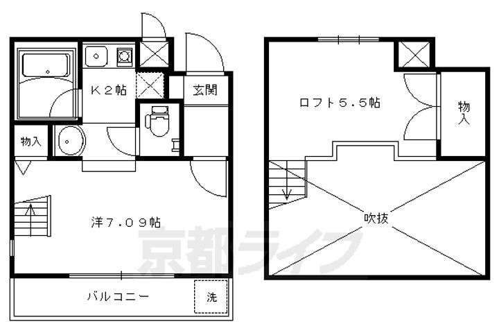 京都府京都市左京区静市市原町 市原駅 1K マンション 賃貸物件詳細