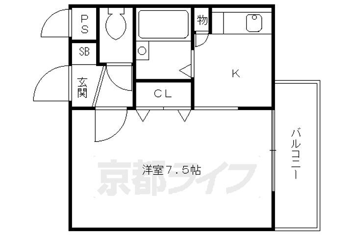 京都府京都市伏見区深草一ノ坪町 伏見稲荷駅 1K マンション 賃貸物件詳細