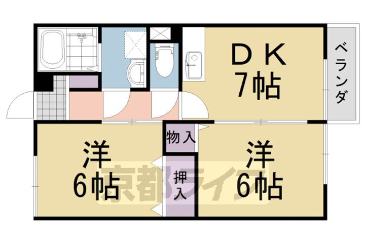 京都府京都市南区久世大薮町 桂川駅 2DK マンション 賃貸物件詳細