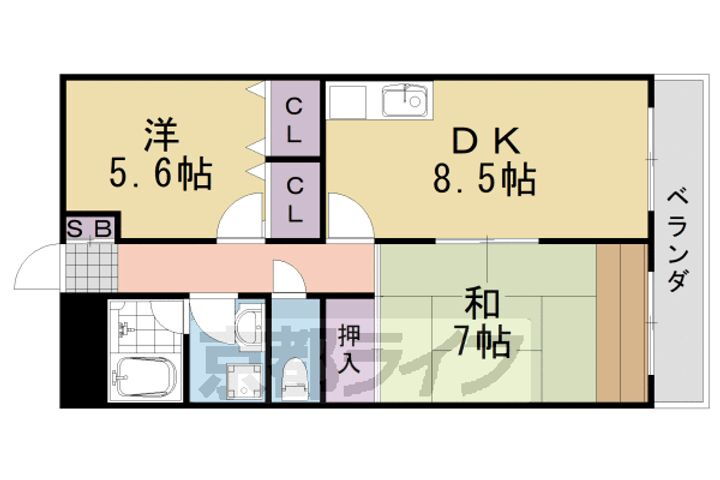 京都府京都市西京区桂上野南町 上桂駅 2DK マンション 賃貸物件詳細