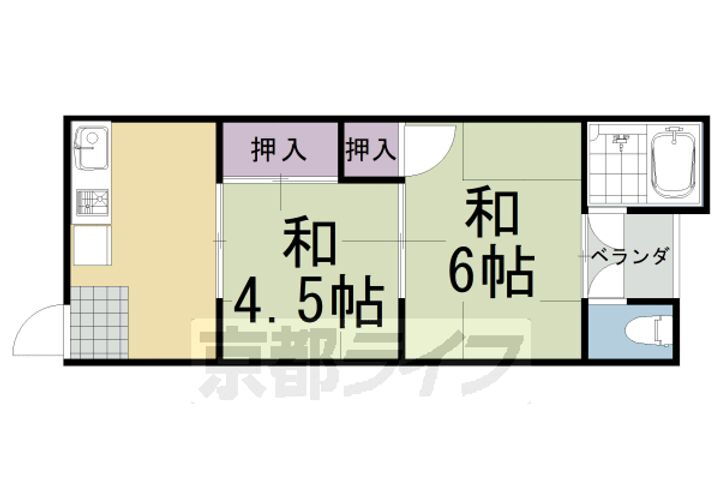 京都府京都市西京区松尾大利町 上桂駅 2K アパート 賃貸物件詳細