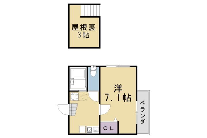 京都府京都市西京区樫原井戸 桂駅 1K アパート 賃貸物件詳細