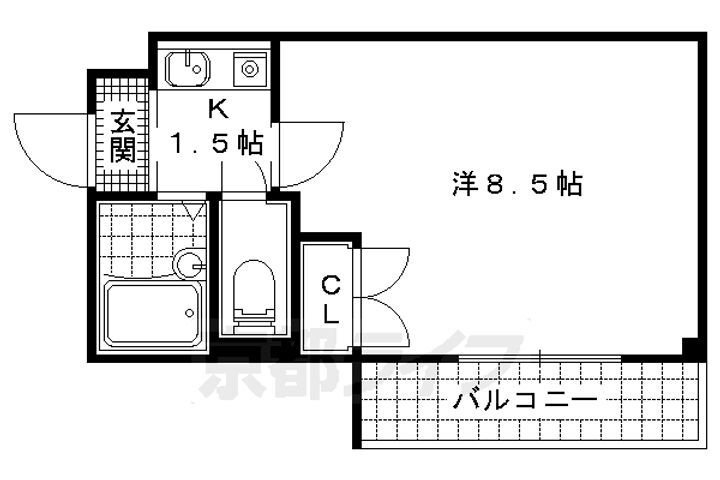 京都府京都市山科区竹鼻扇町 山科駅 1K マンション 賃貸物件詳細