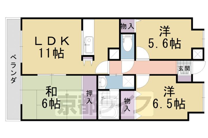京都府京都市伏見区羽束師志水町 長岡京駅 3LDK マンション 賃貸物件詳細