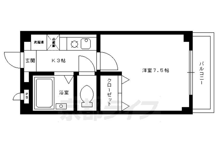 京都府長岡京市長岡１丁目 長岡天神駅 1K マンション 賃貸物件詳細