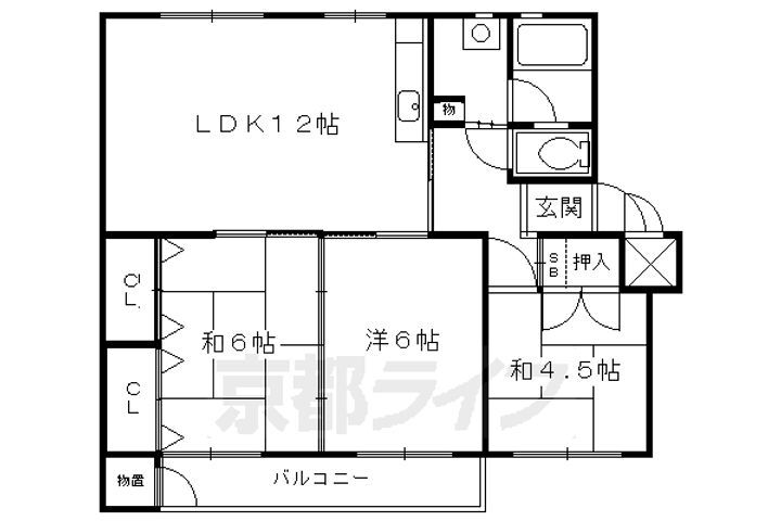 京都府長岡京市竹の台 長岡天神駅 3LDK マンション 賃貸物件詳細
