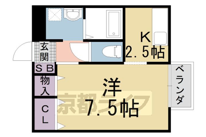 京都府向日市寺戸町東田中瀬 東向日駅 1K アパート 賃貸物件詳細