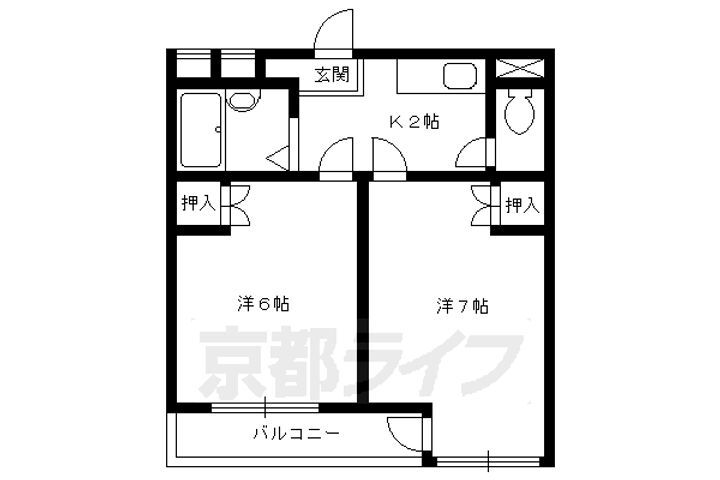京都府京都市北区大宮北山ノ前町 北山駅 2K マンション 賃貸物件詳細