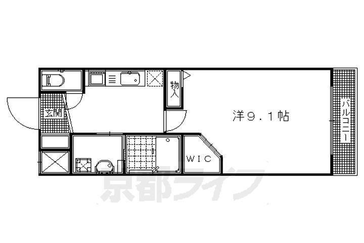 京都府長岡京市友岡３丁目 西山天王山駅 1K マンション 賃貸物件詳細