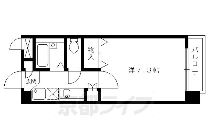 京都府京都市北区衣笠北天神森町 北野白梅町駅 1K マンション 賃貸物件詳細