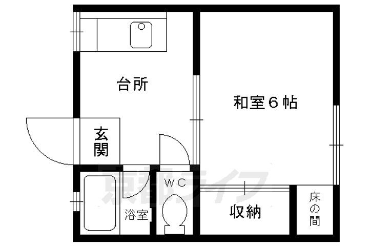 京都府京都市北区大宮南箱ノ井町 北大路駅 1K アパート 賃貸物件詳細