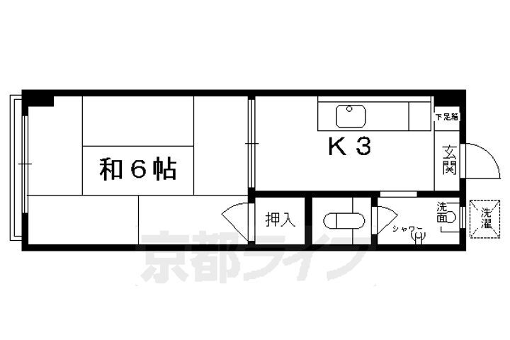 京都府京都市下京区中堂寺前田町 丹波口駅 1K マンション 賃貸物件詳細