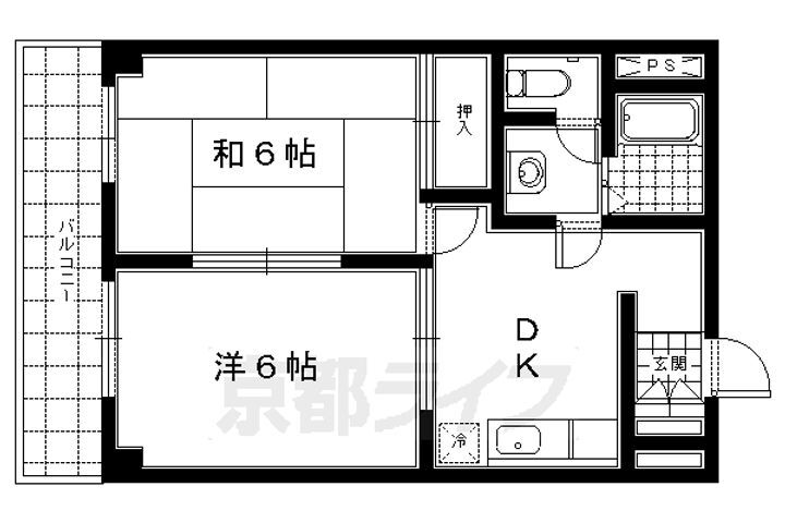 京都府京都市下京区中堂寺南町 丹波口駅 2DK マンション 賃貸物件詳細