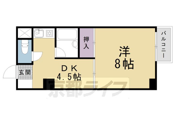 京都府京都市下京区梅小路石橋町 西大路駅 1DK マンション 賃貸物件詳細