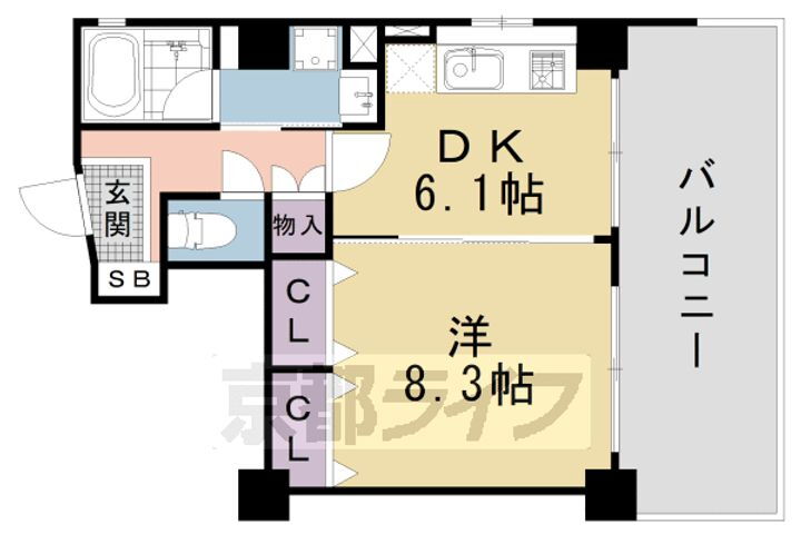 京都府京都市下京区西七条南衣田町 西大路駅 1DK マンション 賃貸物件詳細