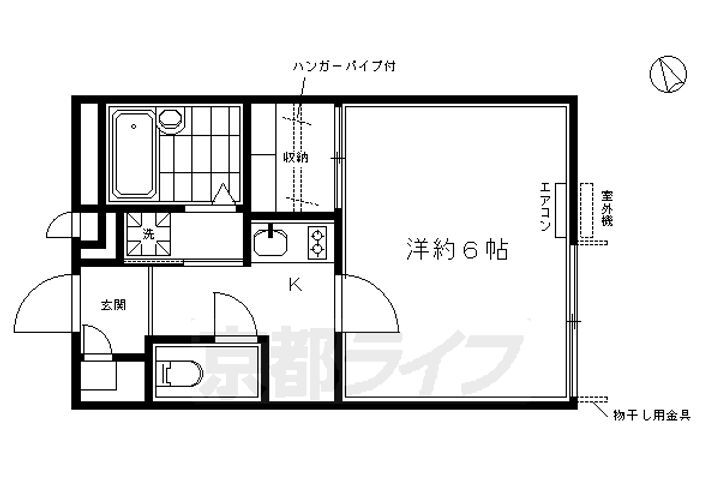 京都府京都市南区吉祥院中河原里北町 西大路駅 1K アパート 賃貸物件詳細