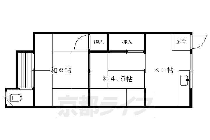 京都府京都市南区上鳥羽北島田町 上鳥羽口駅 2K アパート 賃貸物件詳細