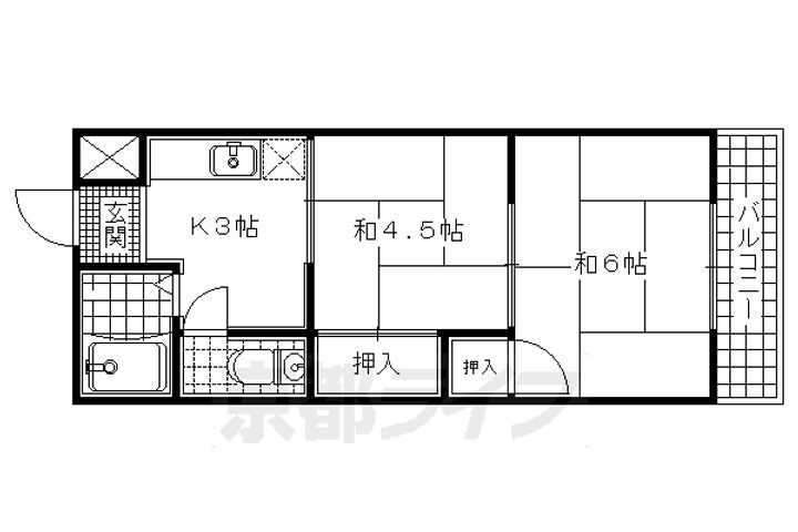 京都府京田辺市大住責谷 大住駅 2K マンション 賃貸物件詳細