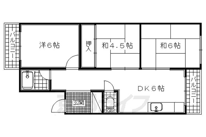 京都府城陽市枇杷庄西ノ口 富野荘駅 3DK マンション 賃貸物件詳細