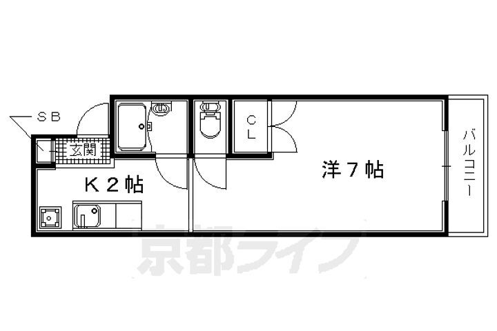 京都府城陽市枇杷庄島ノ宮 富野荘駅 1K マンション 賃貸物件詳細