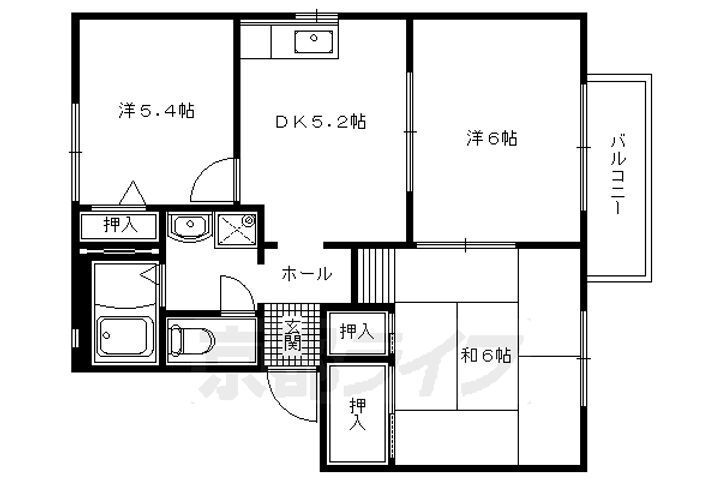 京都府木津川市梅美台７丁目 木津駅 3DK アパート 賃貸物件詳細