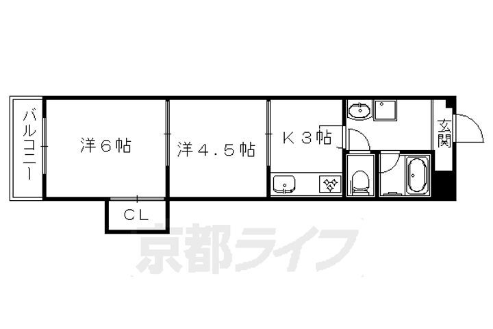 京都府京都市北区紫野西泉堂町 北大路駅 2K マンション 賃貸物件詳細