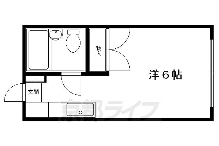京都府京都市北区小松原北町 北野白梅町駅 1K アパート 賃貸物件詳細