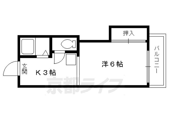 京都府京都市左京区吉田二本松町 出町柳駅 1K アパート 賃貸物件詳細