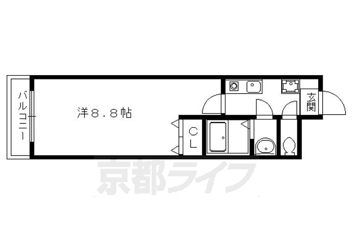京都府京都市上京区桐木町 北野白梅町駅 1K マンション 賃貸物件詳細