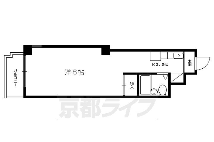 京都府京都市左京区高野竹屋町 一乗寺駅 1K マンション 賃貸物件詳細