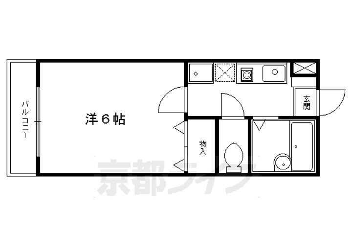 京都府京都市北区衣笠西馬場町 北野白梅町駅 1K マンション 賃貸物件詳細