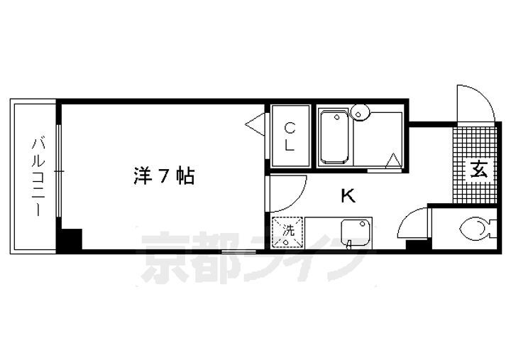 京都府京都市北区衣笠高橋町 北野白梅町駅 1K マンション 賃貸物件詳細